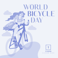 Lets Ride this World Bicycle Day Instagram post Image Preview