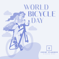 Lets Ride this World Bicycle Day Instagram post Image Preview