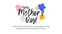 Mother's Day Colorful Flowers Zoom Background Design