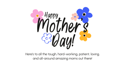 Mother's Day Colorful Flowers Zoom background Image Preview