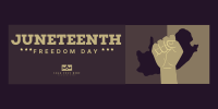 Juneteenth Freedom Celebration Twitter Post Design