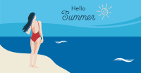 Hello Summer Scenery Facebook Ad Image Preview