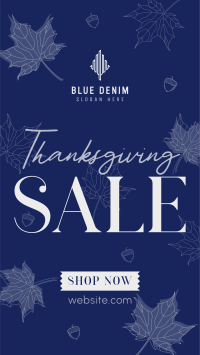 Elegant Thanksgiving Sale Instagram Reel Image Preview