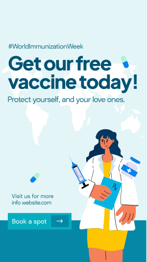 Free Vaccine Shots Instagram story Image Preview