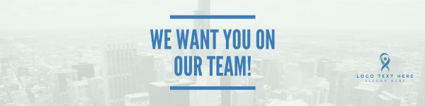 We Want You On Our Team LinkedIn Banner Design Image Preview