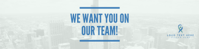 We Want You On Our Team LinkedIn banner Image Preview