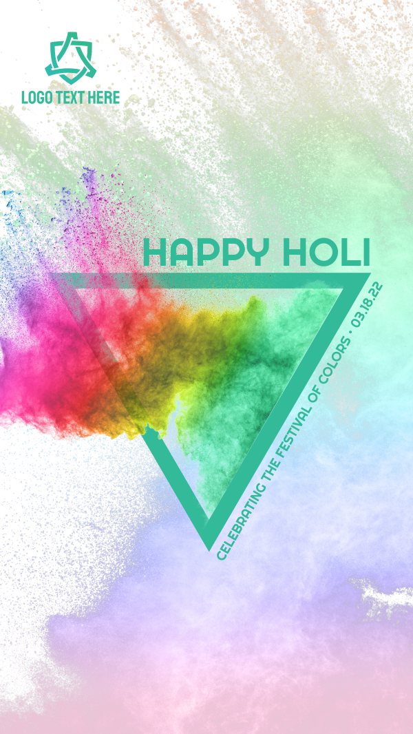 Holi Color Explosion Instagram Story Design