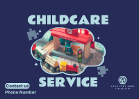 Childcare Daycare Service Postcard Design