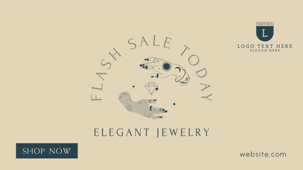 Jewelry Flash Sale Facebook Event Cover Design