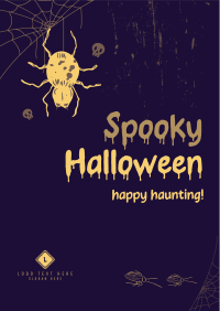Halloween Spider Greeting Flyer Design