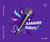 Karaoke Night Blast Facebook Post Design