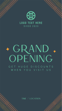 Art Deco Grand Opening Facebook story Image Preview