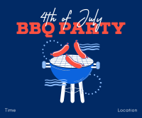 Come at Our 4th of July BBQ Party  Facebook Post Design