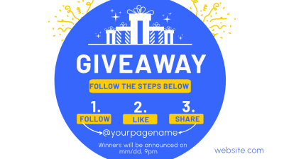 Simple Giveaway Facebook event cover Image Preview