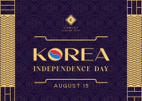 Independence Day of Korea Postcard Image Preview