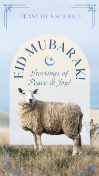 Eid Mubarak Sheep YouTube Short Design