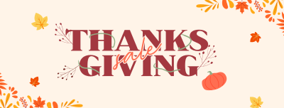 Thanksgiving Autumn Sale Facebook cover Image Preview