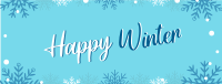 Winter Snowflake Greeting Facebook Cover Design