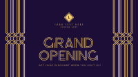 Minimalist Art Deco Grand Opening Facebook event cover Image Preview
