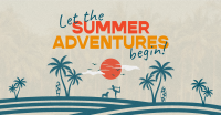 Retro Summer Silhouette Facebook ad Image Preview