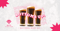 Bottoms Up this Beer Day Facebook Ad Design