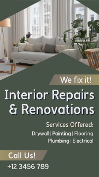 Home Interior Repair Maintenance Facebook story Image Preview