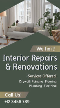 Home Interior Repair Maintenance Facebook Story Design