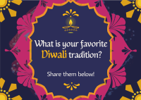 Diwali Customer Engagement Postcard Preview