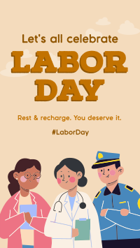 Happy Labor Day YouTube Short Design