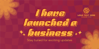 Y2K Business Launch Twitter Post Design