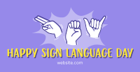 Hey, Happy Sign Language Day! Facebook Ad Design