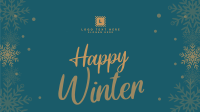 Winter Snowflake Greeting Facebook event cover Image Preview