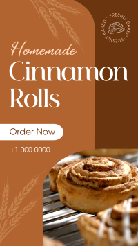 Homemade Cinnamon Rolls TikTok Video Design