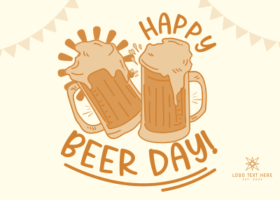 Jolly Beer Day Postcard Image Preview