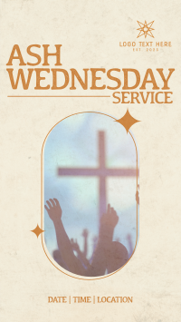 Retro Ash Wednesday Service Facebook story Image Preview