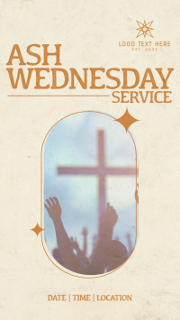 Retro Ash Wednesday Service Facebook Story Image Preview