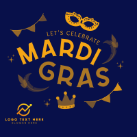 Mardi Gras Festival Instagram Post Design