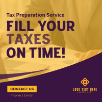 Fill Your Taxes Instagram Post Design