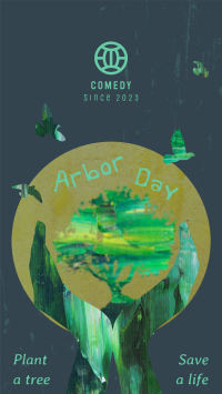 Creative Arbor Day Facebook Story Design