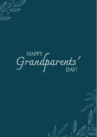Happy Grandparents' Day Floral Flyer Image Preview