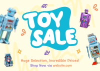 Toy Shop Sale Postcard Image Preview