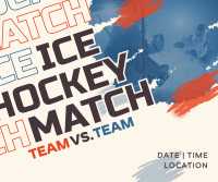 Ice Hockey Versus Match Facebook Post Design