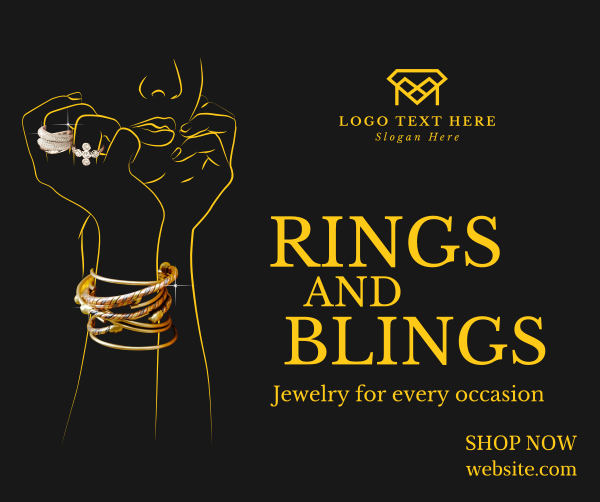Rings and Blings Facebook Post Design Image Preview