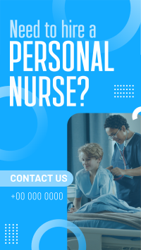 Nurse For Hire Facebook Story Design