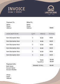 Curvy Midline Waves Invoice | BrandCrowd Invoice Maker | BrandCrowd