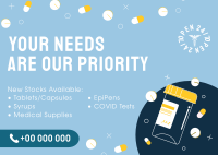 Your Needs Are Our Priority Postcard Design