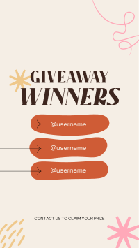 Congratulations Giveaway Winners Instagram Story Preview