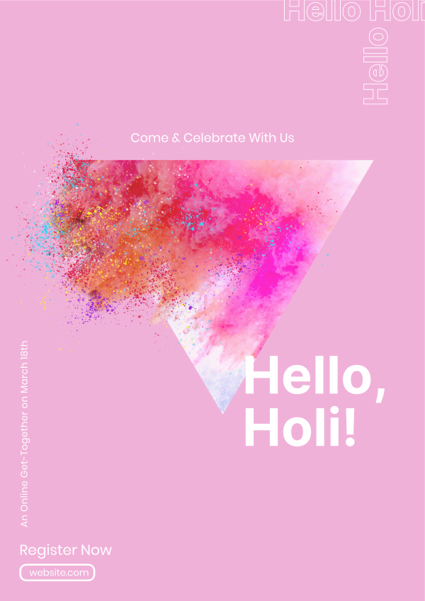 Holi Powder Splash Flyer Design Image Preview