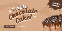 Triple Chocolate Cake Twitter post Image Preview