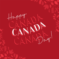 Floral Canada Day Instagram Post Design